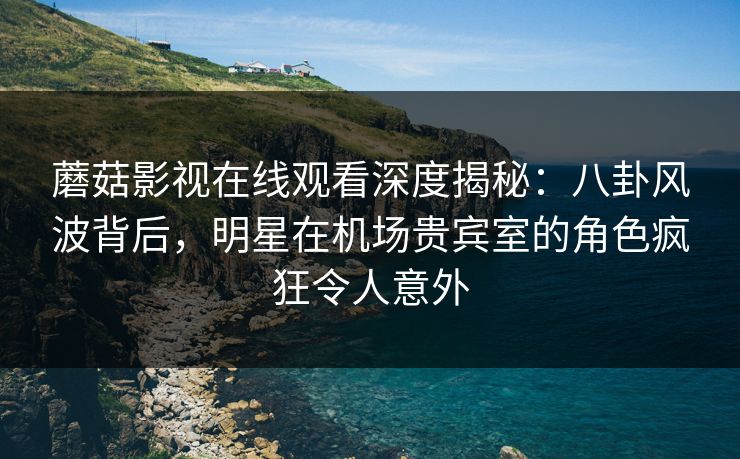 蘑菇影视在线观看深度揭秘：八卦风波背后，明星在机场贵宾室的角色疯狂令人意外