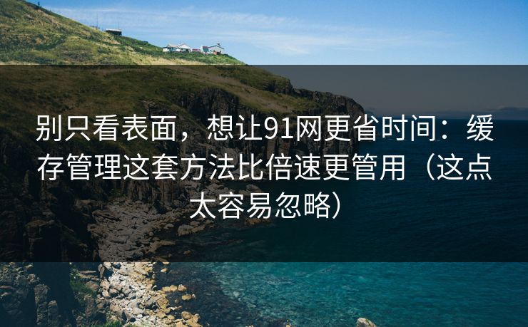 别只看表面，想让91网更省时间：缓存管理这套方法比倍速更管用（这点太容易忽略）